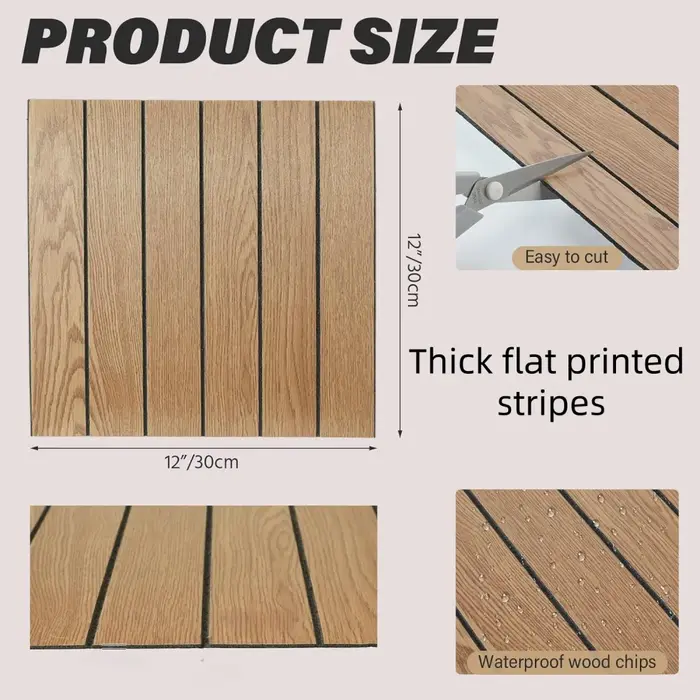 Panneaux muraux acoustiques en PVC couleur bois