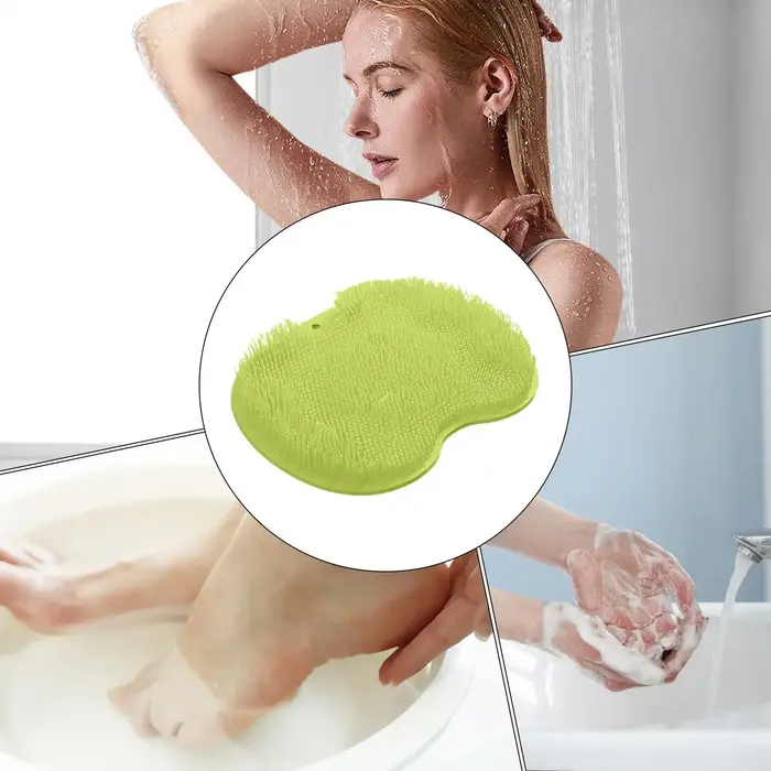 Tapis de douche exfoliant antidérapant pour les pieds et le dos