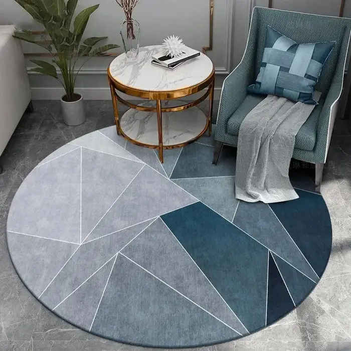 Tapis rond insonorisant et anti-salissure pour bureau