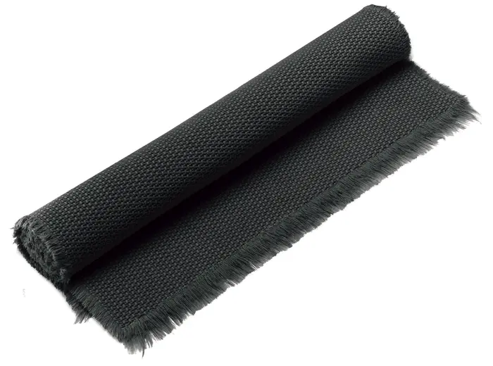 Tapis de bain uni Elly Noir 54 x 110