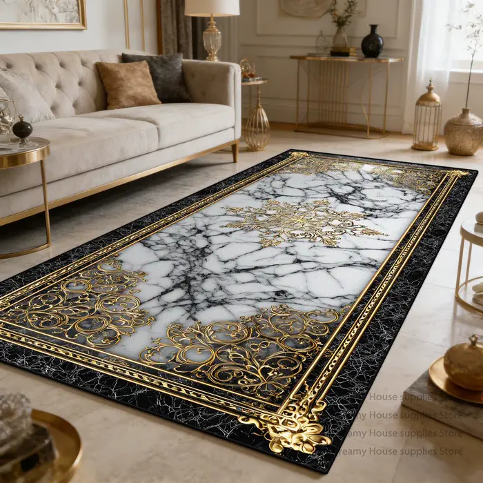 Tapis long en marbre de luxe