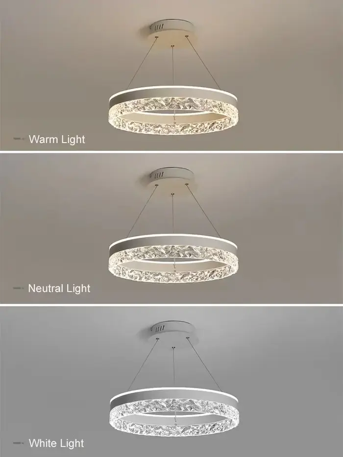 Lampe à suspension en cristal pour chambre à coucher