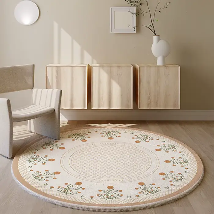 Tapis rond Lea pour chambre à coucher, salon