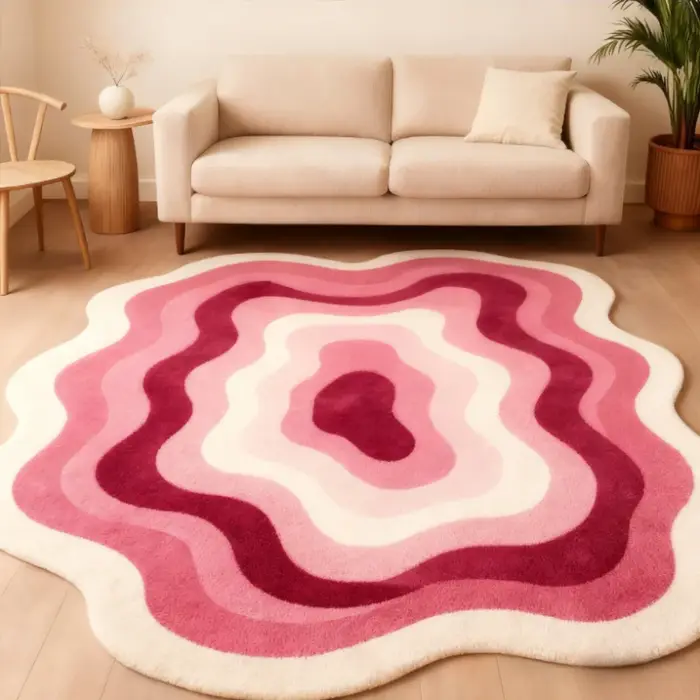 Tapis irrégulier de Style moderne, décoration de chambre à coucher, grande surface, pour salon, pelu