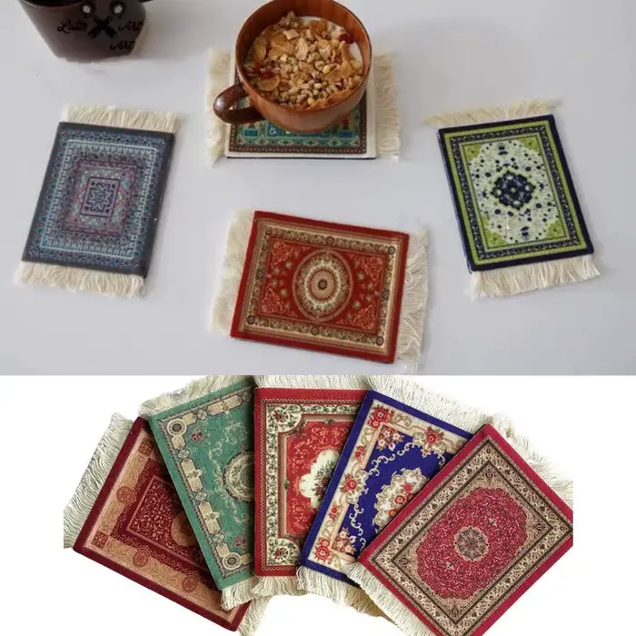 Sous-verres persans, Mini tapis tissé
