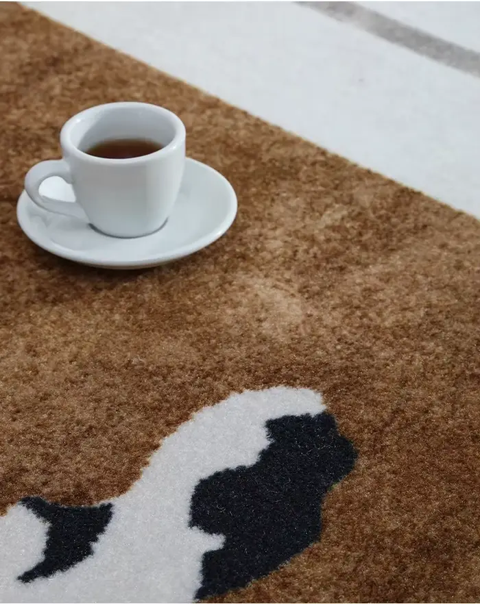 Tapis de sol léger de luxe imprimé léopard