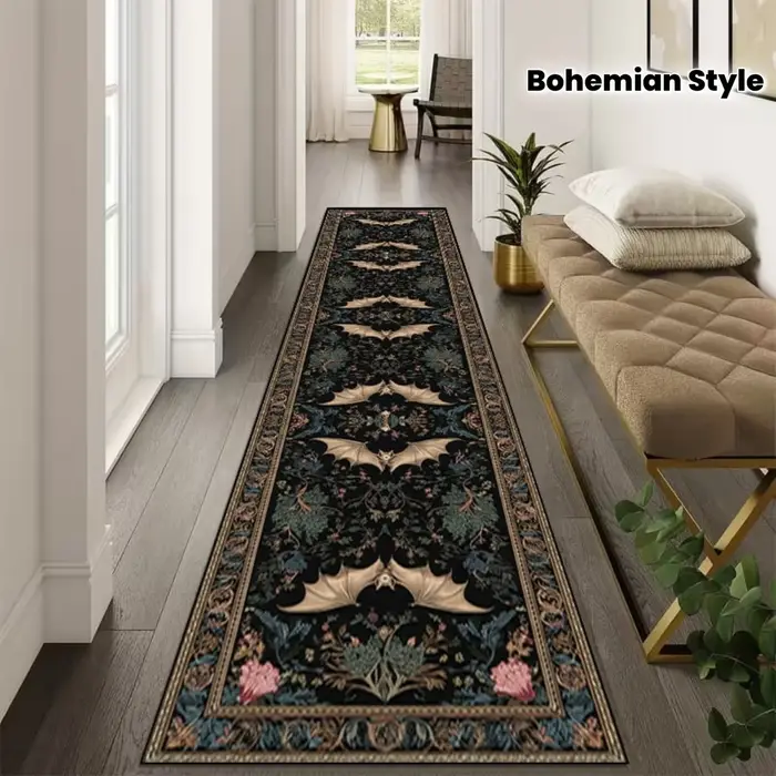 Tapis de couloir vintage aztèque, tapis tribal turc géométrique, tapis de sol long de luxe pour salon, cuisine, nouveau