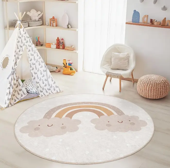 Tapis rond pour chambre d'enfants