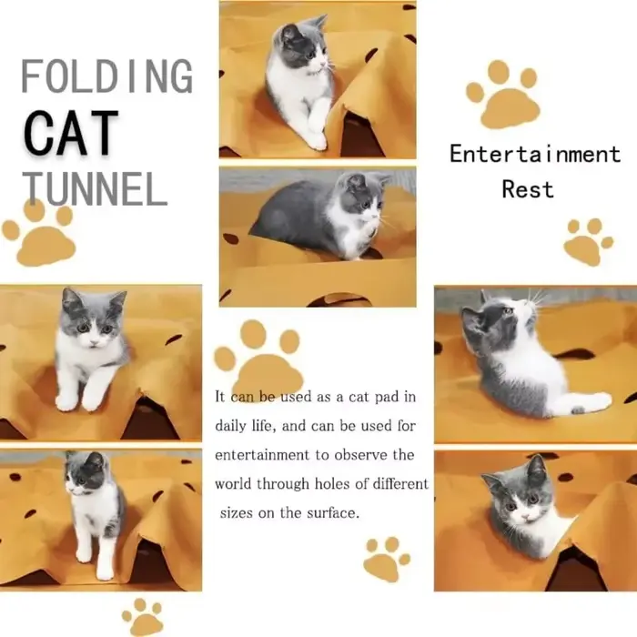 Tapis d'activités pliable pour chat