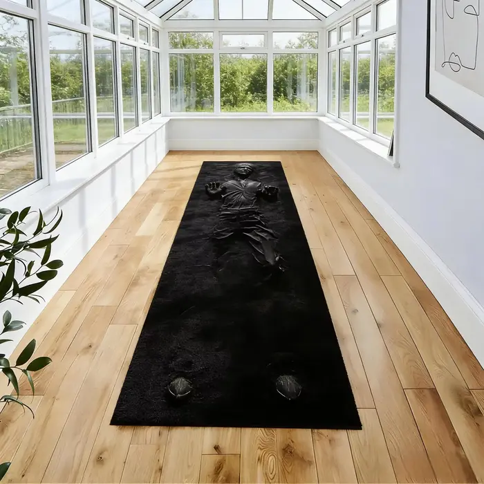 Tapis décoratif Carbonite pour la maison, couloir, chambre, salon, style moderne, décoration de salo
