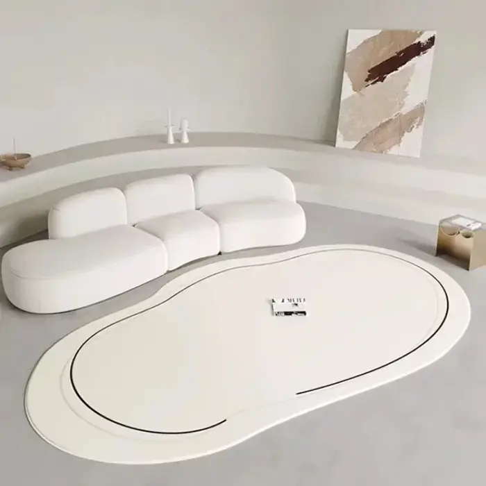 Tapis en peluche moelleux doux pour salon