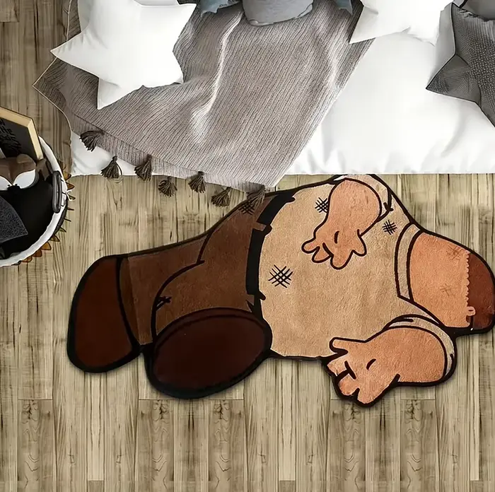 Tapis de personnage de dessin animé VIKAMA-tapis décoratif doux et antidérapant pour la maison
