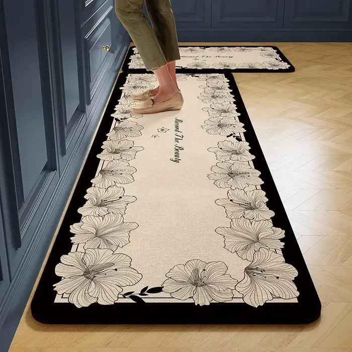 Tapis de sol de cuisine imperméable en PVC