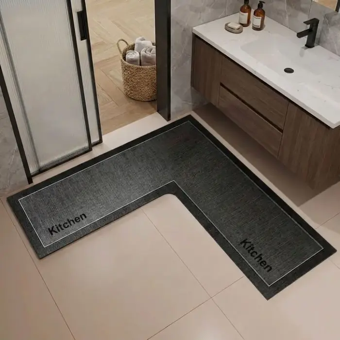 Tapis de cuisine de luxe en forme de L