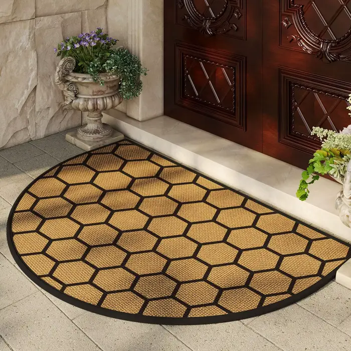 Tapis de sol antidérapant demi-rond