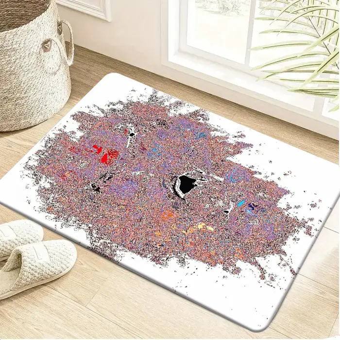 Paillasson - Tapis de bienvenue antidérapant en polyester pour l'entrée de la maison