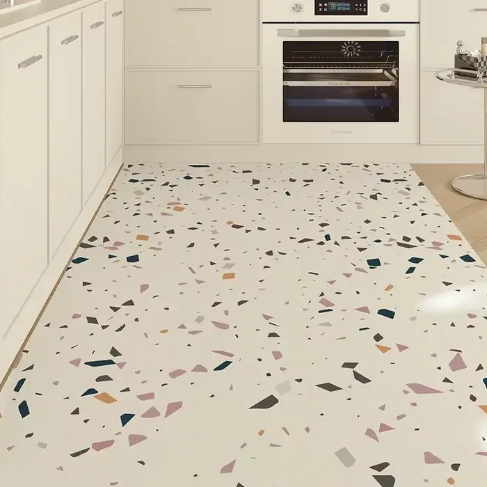 Tapis de cuisine antidérapant imperméable en cuir