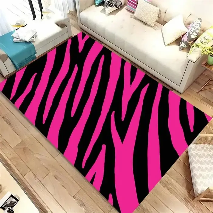 Tapis de sol à motif coloré Zebra Strihear