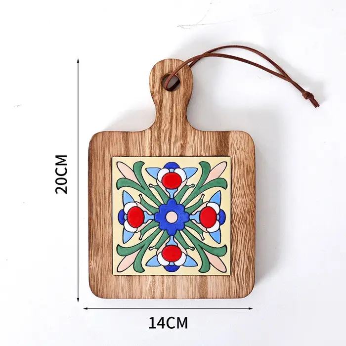 Tapis isolant Vintage, Pot de brique de fleur
