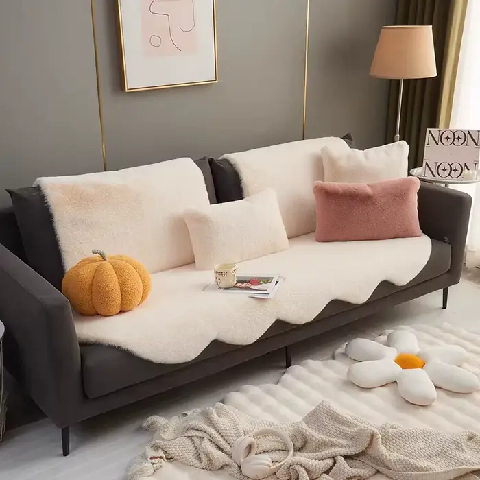 Faux lapin tapis pour décoration de maison moderne