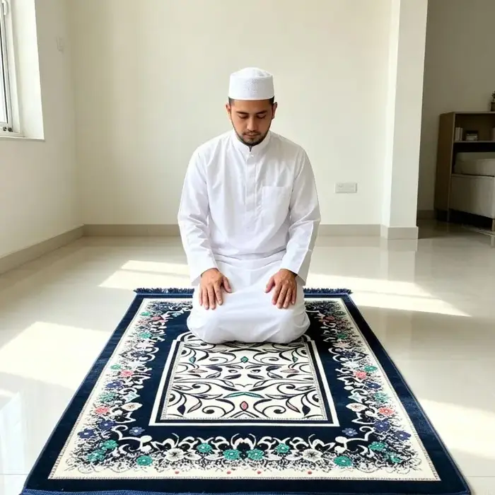 Tapis prière islamique Portable léger, pliable, avec Bracelets en perles rangement inclus pour 55KF