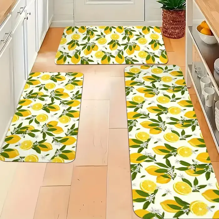 Tapis de cuisine imprimé citron
