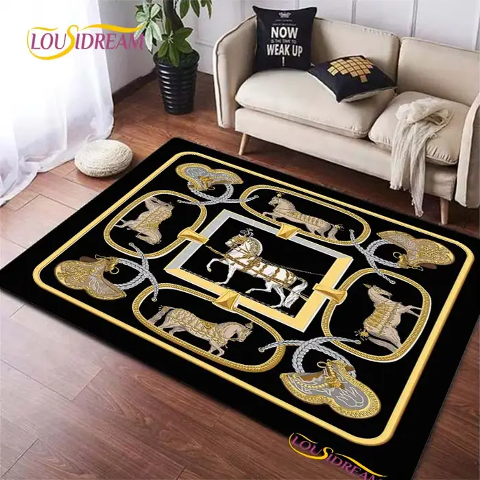 Tapis cheval au galop ethnique pour salon, chambre à coucher, porte de cuisine pour enfants, tapis de sol antidérapant, cadeau d'anniversaire, accessoires de photographie
