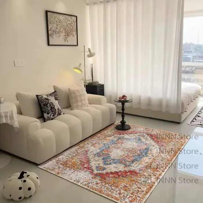 Tapis rétro persan, décoration de salon