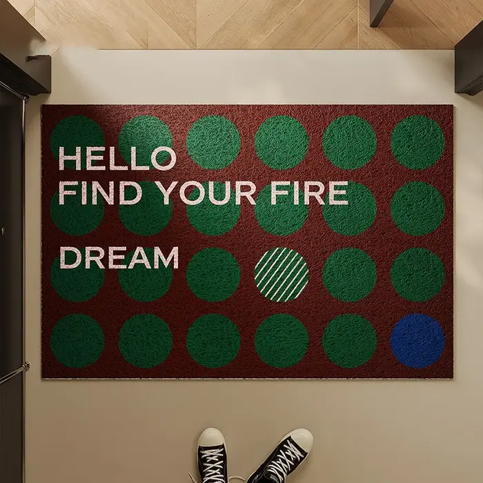 Tapis d'entrée de style américain en soie