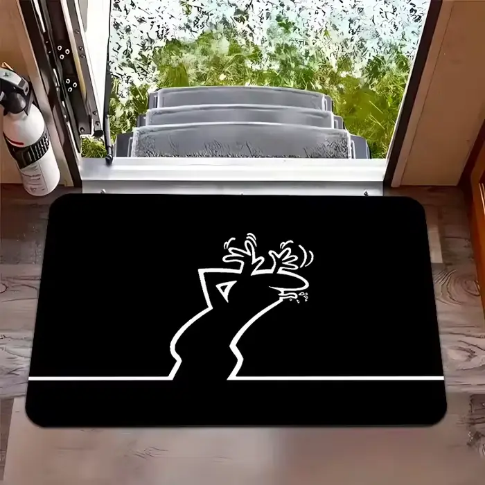 Tapis à motifs créatifs, décoration de la maison, entrée, porte, design minimaliste moderne, dessin 