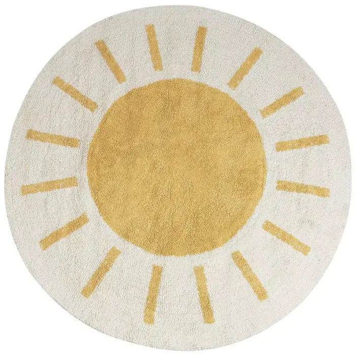 Tapis de jeu rond poilu pour enfants