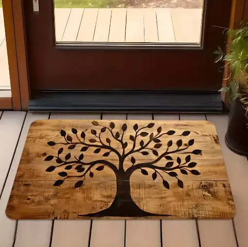 Tapis de bienvenue à motif arbre de vie