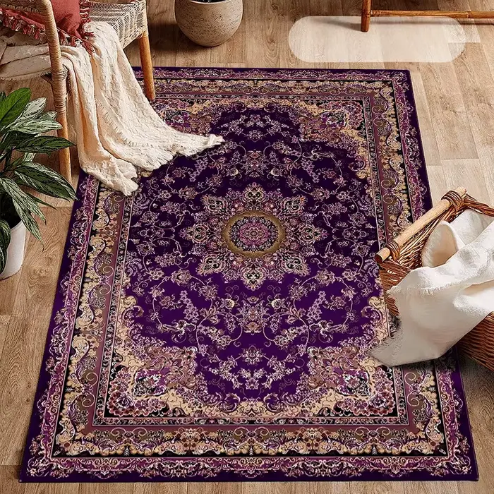 Tapis bohème vintage - Tapis de sol résistant aux taches et facile d'entretien pour salons et chambr