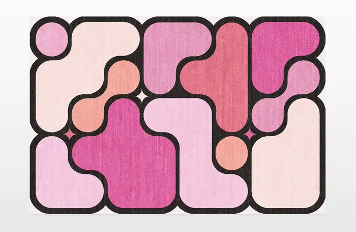 Tapis de décoration de salon de grande surface, couleur Dopamine, pour chambre à coucher, lavable, d