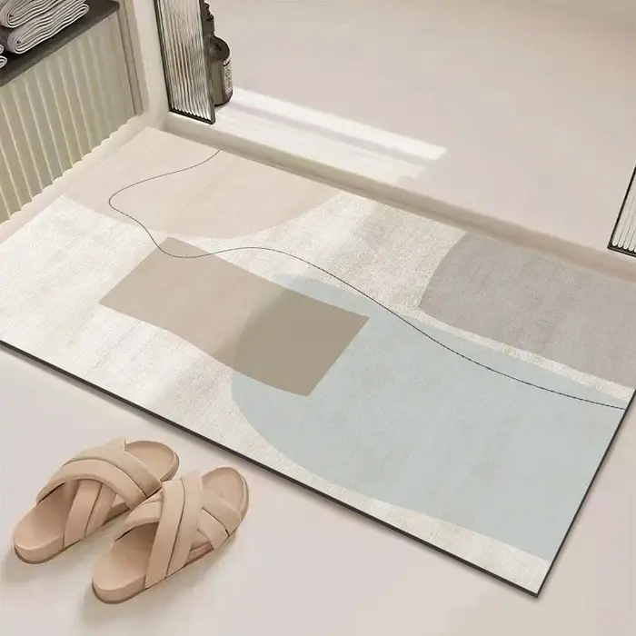 Tapis d'entrée minimaliste à cercles concentriques