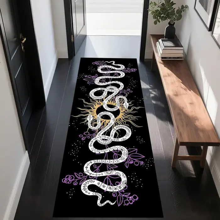 Tapis de coureur soleil et lune, Boho Phase de lune ciel nocturne céleste sorcellerie soleil lune ta