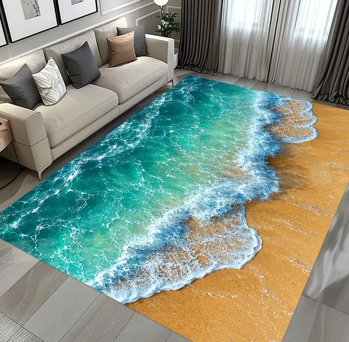 Tapis de plage Ondes de l'océan
