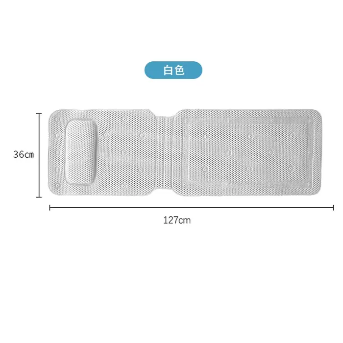 Nouveau tapis de baignoire antidérapant Extra Long avec ventouse PVC Massage creux avec coussin