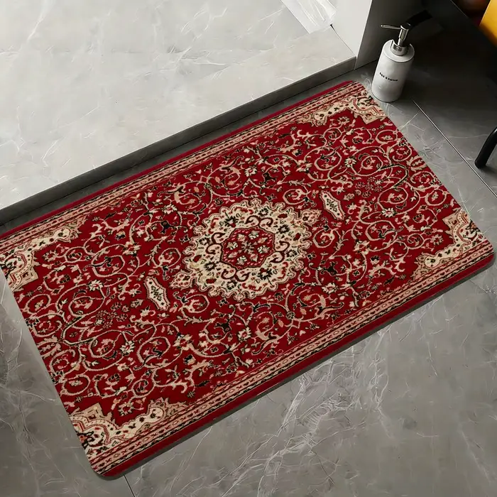 Tapis persan rouge en flanelle