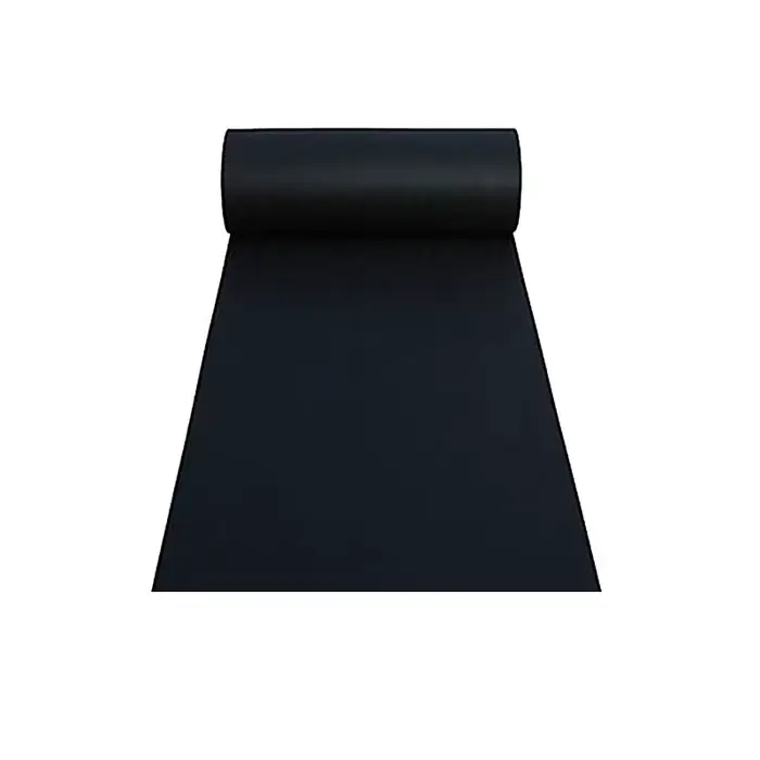 Tapis noir anti-dérapant tapis de mariage allée coureur événement fête cérémonie funéraire Festival