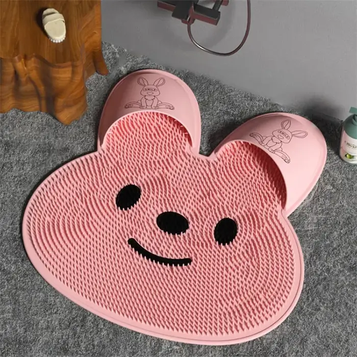 Tapis de bain antidérapant pour massage, combine massage des pieds, exfoliation et gommage du dos, a