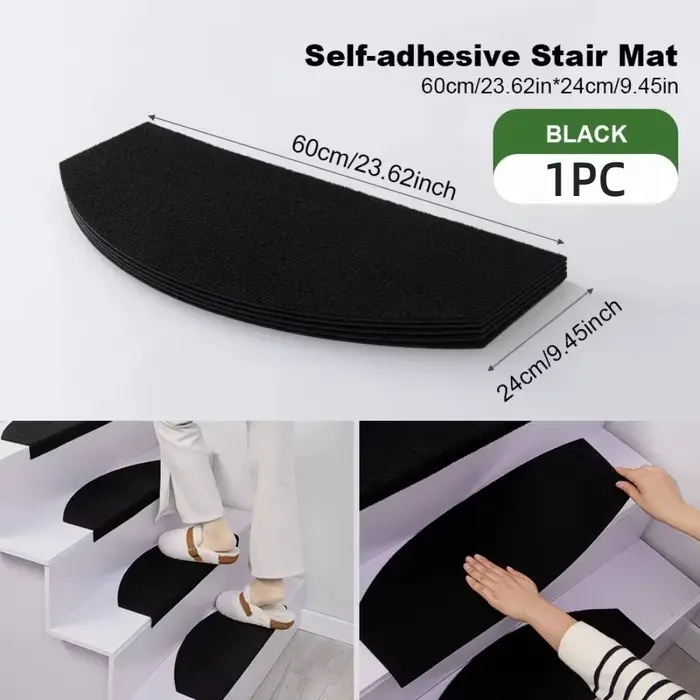 Tapis d'escalier semi-circulaire auto-adhésif