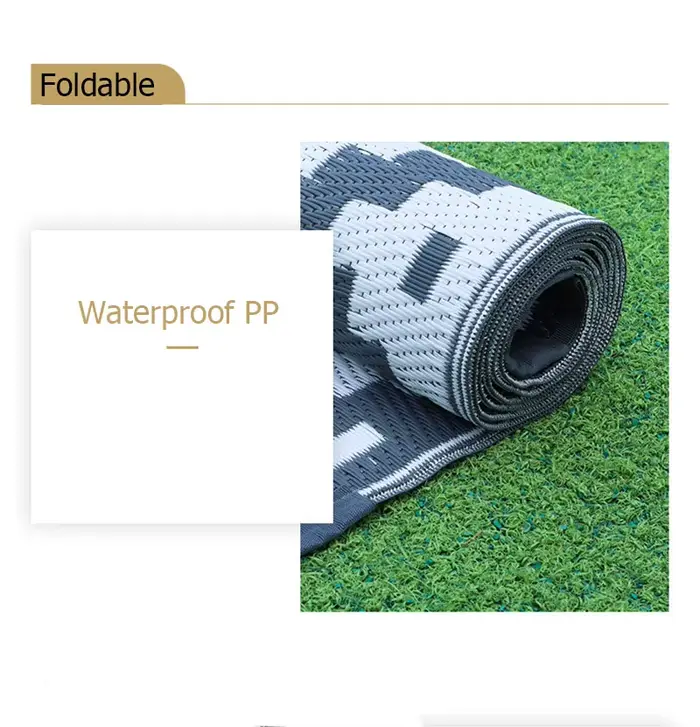 Tapis de Camping en plein air pour Patio, camping-car, pique-nique, pliable, Portable, été, Tube en plastique étanche, tapis de sol de plage