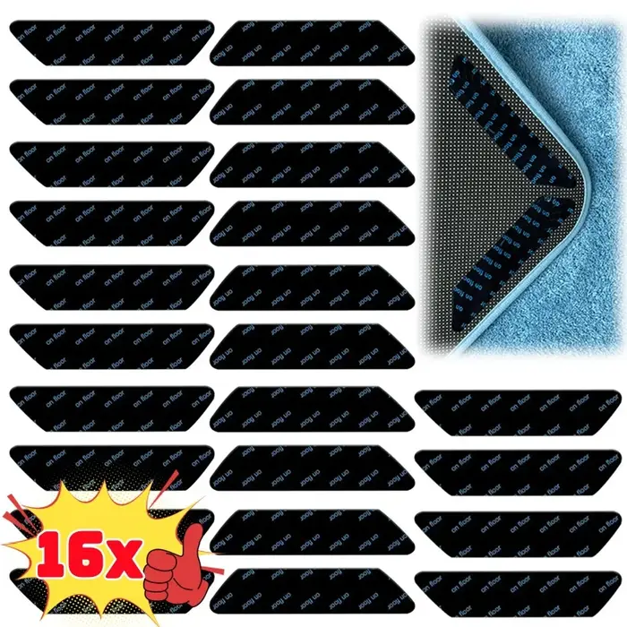 8/16 pièces plus récent tapis autocollants antidérapants lavable Anti Curling