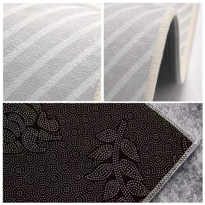 Tapis beige crème minimaliste moderne abstrait à lignes Wabi Sabi