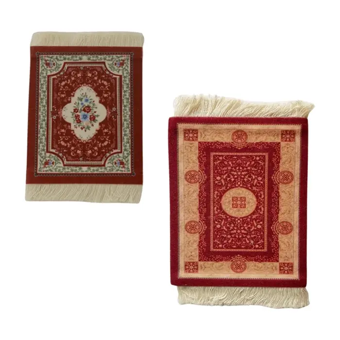 A69emini sous-verres tissés persans tapis motif dessous de verre technologie de décoration de table à manger.