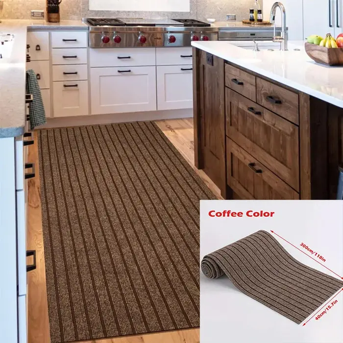40 cm x 3 m bricolage couleur unie rayé cuisine porte tapis