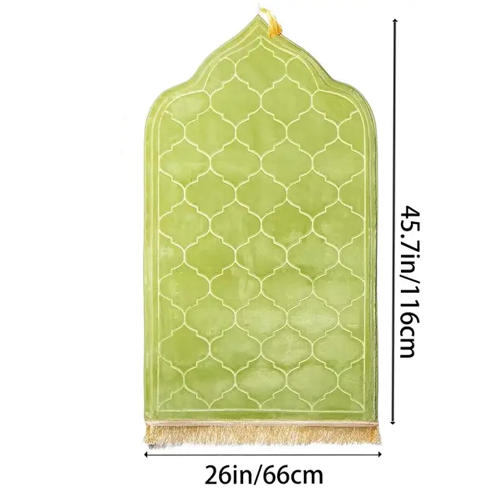 Tapis de prière épais avec glands