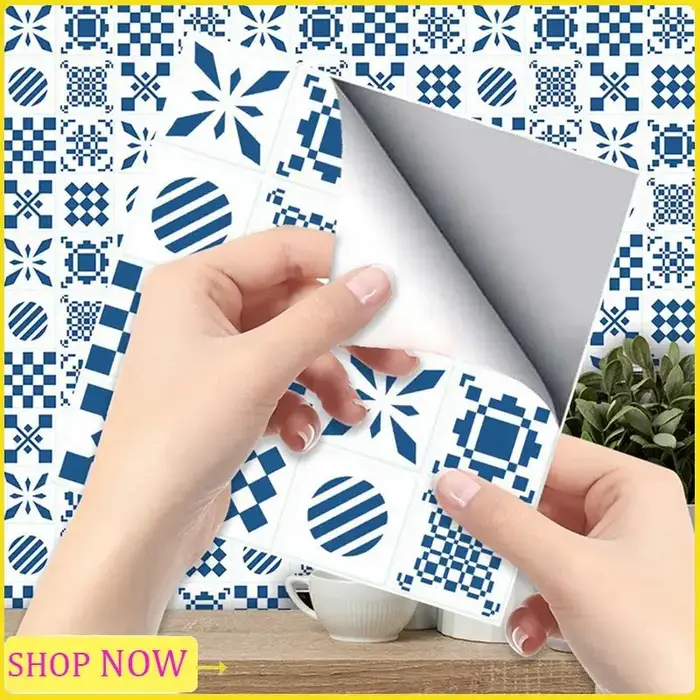 Carrelage géométrique bleu spécial