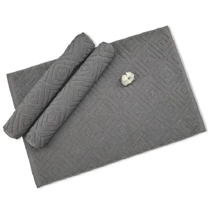 Inyahome-Tapis de serviette en coton blanc pour hôtel de luxe